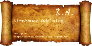 Kirnbauer Adelaida névjegykártya